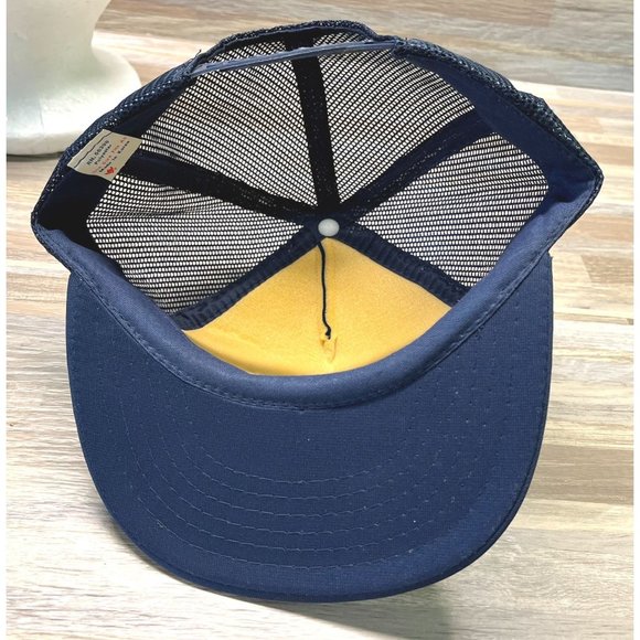 Eagle Fire Dept Trucker Hat Vintage Snapback Mesh Navy Blue Idaho - Picture 3 of 8